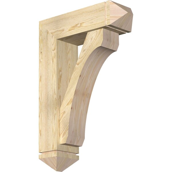 Ekena Millwork Legacy Arts and Crafts Rough Sawn Bracket w/ Offset Brace, Douglas Fir, 8"W x 26"D x 38"H BKT0806X26X38LEC03RDF - main